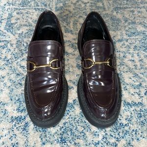 Burgundy Zara Loafers